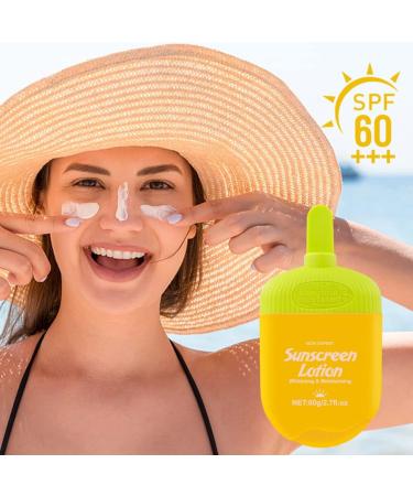 Face Sunscreen for Women Moisturizing Sunscreen Cream SPF 60+++ Add Vitamin C Fight UV Rays Oil-Free and Anti-Aging Daily Sun Care All Skin Types 80g - Buy Online on GoSupps.com