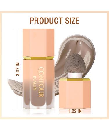NewBang Liquid Contour Stick Soft Cream Contour Makeup Liquid Bronzer Face Concealer Matte Contouring with Cushion Applicator Long Lasting Silky Face Contour Cream Bronzer Contouring Makeup (102) 102# SOFT TAN 36 g (Pack of 2) - Buy Online on GoSupps.com