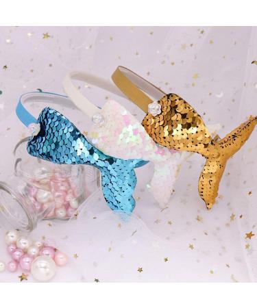 Shop 6-Piece Sequin Hair Headband Set for Girls - Glittery Elastic Hair Accessories for Trendy Kids - Buy Online on GoSupps.com