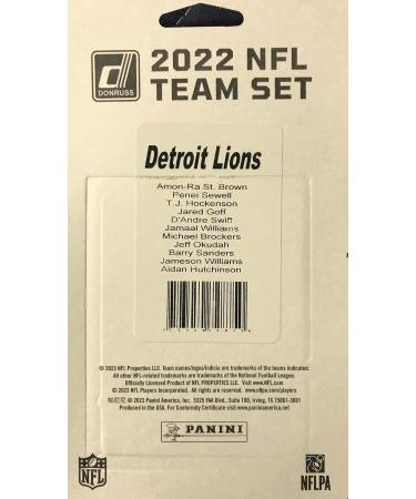 Detroit Lions 2022 Donruss Factory Sealed Team Set with Rated Rookie Cards of Jameson Williams and Aidan Hutchinson - Buy Online on GoSupps.com