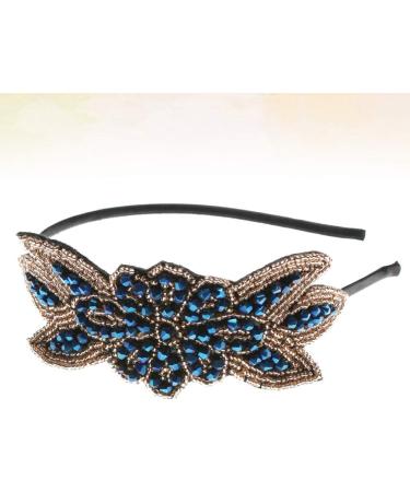 Beaupretty Beaded Flapper Headband Vintage 1920s Headpiece Performance Hair Accessory for Party Wedding Anniversary(Blue) - Buy Online on GoSupps.com
