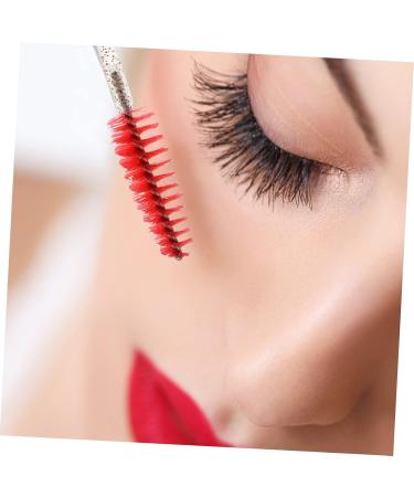 POPETPOP 20 pcs Diamond mascara brush clear mascara lash spoolie Makeup Eyelash Applicator eye shadow Miss 11.3x1.1cmx2pcs Orange Redx2pcs - Buy Online on GoSupps.com