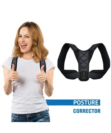 Adjustable Anti-hunchback Posture Correction Belt Upper Back Support Belt Sitting Posture Corrector Clavicle Spine Shoulder Braces Correction lofty ambition Black XL/X - Buy Online on GoSupps.com