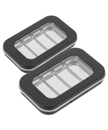 GALPADA Bo te Magn tique de Rangement Maquillage 2 Pcs Palettes Vides pour Fards Paupi res et Surligneurs Format Compact Finition Noire Mate Adapt es pour Voyage et Organisation