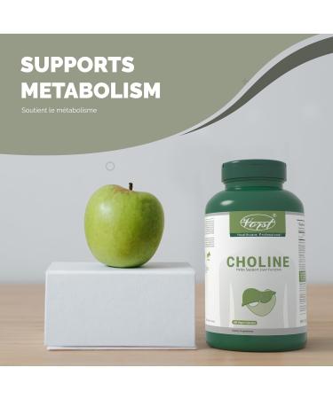VORST Choline Bitartrate 410mg Per Serving 180 Vegan Capsules | Supplement for Liver Health | Fatty Liver & Brain Supplement | Powder Pills | 1 Bottle 180 count (Pack of 1) - Buy Online on GoSupps.com