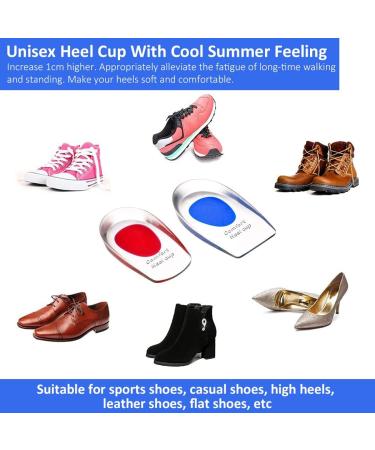 2 Pairs Women s Silicone Heel Cushions - Gel Insoles for Plantar Fasciitis Achilles Tendon Relief & Foot Pain Care - Buy Online on GoSupps.com