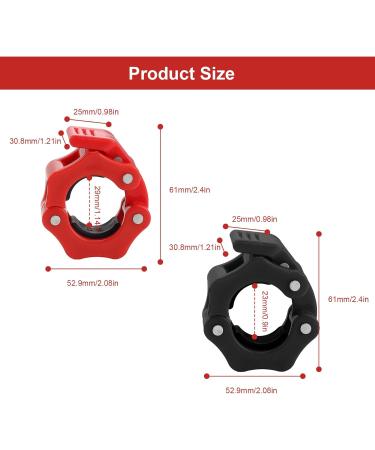 Sprhr 4-Piece Dumbbell Closure Set - Quick Lock 30mm & 25mm for Weightlifting & Fitness Accessories - Buy Online on GoSupps.com