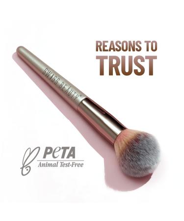 Buy Compact Powder Brush - Silver | High-Quality Makeup Brush for Flawless Application | International Shipping Available - Buy Online on GoSupps.com