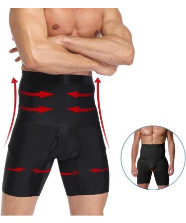 Men's Tummy Control High Waist Slimming Shorts - Soft Stretchy Breathable Body Shaper in X-Large - Buy Online on GoSupps.com