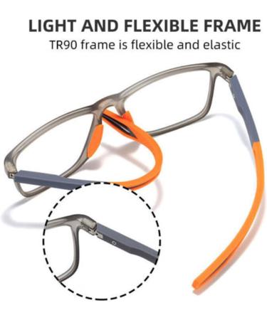 Knhorfad Ultra-Light Anti-Blue Light Progressive Glasses for Men | Dual Use Reading & Distance +1  - Buy Online on GoSupps.com