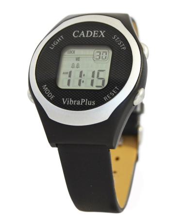 Cadex VibraPlus - 8 Alarm Reminder Watch with Vibrating/Beep Notifications - Vegan Leather Band