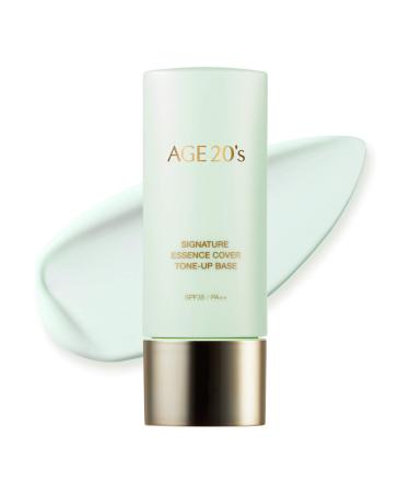 AGE 20's Brightening Green Tone Up Base, 71% Hydrating Essence SPF35 PA++ Korean Makeup Primer (1.35 fl. oz)