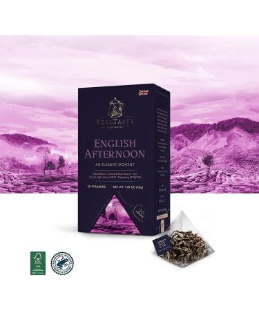Real Taste English Afternoon Black Tea With Natural Bergamot Flavouring 20 x 2.5 in Pyramids - Buy Online on GoSupps.com