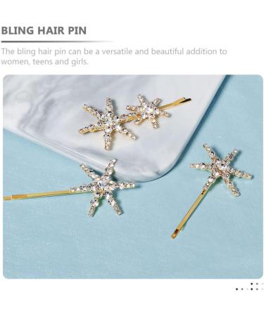 LALAFINA 1 Set Starfish Hairpin Crystal Bobby Side Clip Bangs Hair Pin Wedding Hair Barrettes Star Hair Clip Metal Hair Accessories Girls Hair Clips Headband Celebrity Rhinestones Bride - Buy Online on GoSupps.com