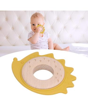 RvSky Baby Chewing Ring - Wooden & Silicone Teething Ring for Newborns (Dog Shape) | Safe Soothing Relief for Teething Babies - Buy Online on GoSupps.com