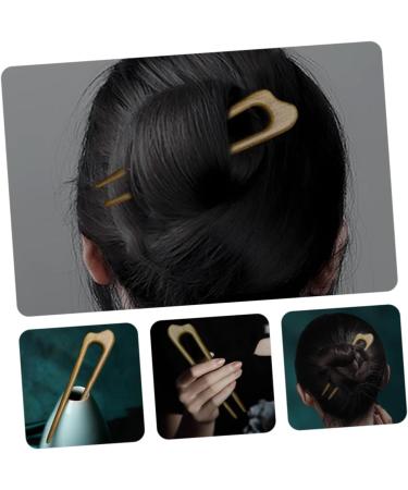 minkissy Hair Toppers French Hair Pin Hair Stick Hair Clips Hair Pins for Thick Hair U Pins Hair French Hair Accessories Hair Pins for Buns Hairpins Hair for Women Decorate Simple Wood - Buy Online on GoSupps.com