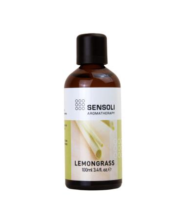 SENSOLI Lemongrass Essential Oil 100ml - Pure and Natural Essential Oil for Aromatherapy and Diffusers