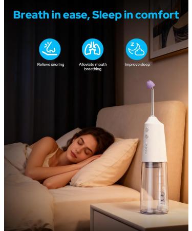 Nasal Irrigation System with 40 Saline Packets 15s Quick Relief Nettie Pot Sinus Rinse with 4 Speeds 1000mah USB-C Charging 6 Nozzles for Kid Adult IPX7 Waterproof Congestion Pressure Relief - Buy Online on GoSupps.com