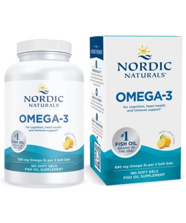 Nordic Naturals Omega-3 Lemon 690 mg 180 Soft Gels - Buy Online on GoSupps.com