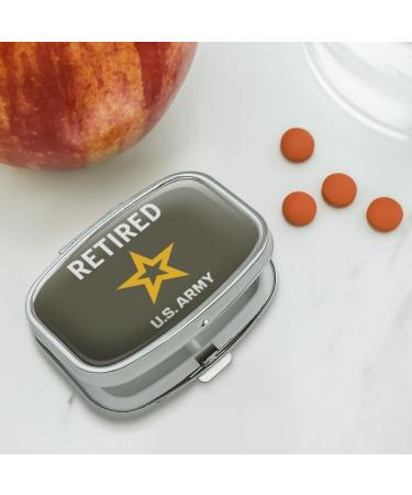 Buy U.S. Army Retired Logo Rectangle Pill Case | Perfect Trinket Gift Box for Veterans - Buy Online on GoSupps.com