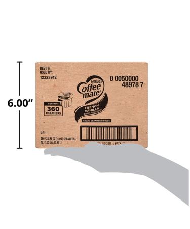 Nestle Coffee mate French Vanilla Liquid Creamer Singles - Box of 360 | Non-Dairy, No Refrigeration Required - Buy Online on GoSupps.com
