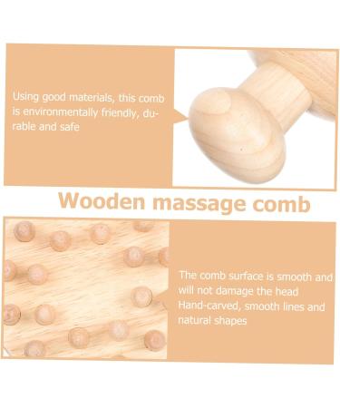Fomiyes 2-Pack Wooden Massage Comb | At-Home Scalp & Hair Head Massage Device | Natural Beech Wood for Relaxation & Wellness - Buy Online on GoSupps.com