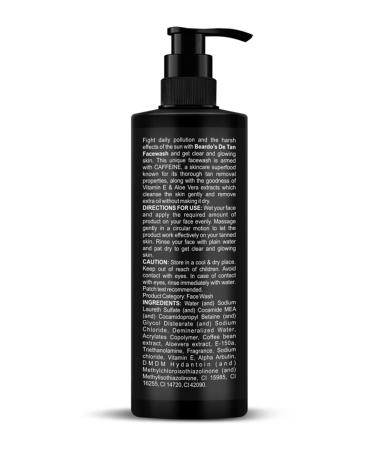 Be Ardo DeTan Face Wash for Men - Coffee & Aloe Vera | 200ml Natural Skincare - Buy Online on GoSupps.com