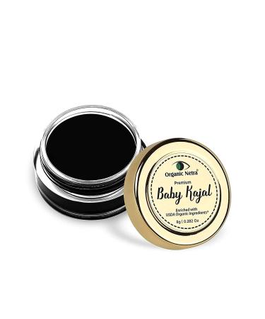 QURA QURA Baby Kajal 100% natural enriched with USDA certified organic ingredients chemical-free kajal water-resistant and long-lasting 8 g (pack of 1)