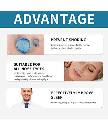 Silicone Magnetic Snore Stopper - Blue (4pcs) | Anti Snoring Nose Clip for Quieter Sleep - Buy Online on GoSupps.com