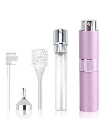 Perfume Atomiser 8ml Travel Refillable Perfume Spray Bottle Mini Portable Dispenser Empty Leak Proof Upgraded Perfume Atomizer Perfume Pod and Refill Pump for Outdoor Traveling Vacation (Pink)
