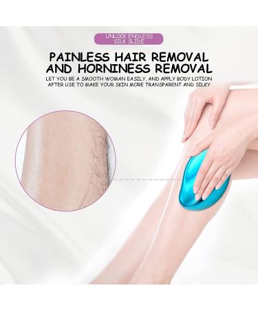 LeMall Painless Crystal Hair Eraser - Magic Hair Remover for Men and Women Hair Removal Epilators for Leg Arm Back Fast & Easy Crystal Hair Eraser (Silver) - Buy Online on GoSupps.com