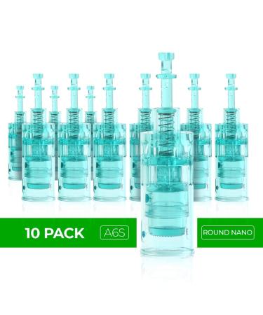 Dr. Pen Ultima A6S Replacement Cartridges - 10 Pack - Round Nano Bayonet Slot - Disposable Parts - Buy Online on GoSupps.com