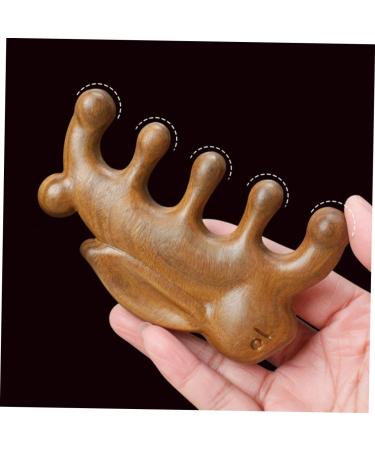 Beaupretty Green Sandalwood Massage Comb - 5-Stage Scalp Gua Sha & Scratching Tool for Ultimate Relaxation - Buy Online on GoSupps.com
