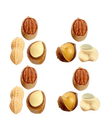 WHAMVOX 15pcs Simulated Nut Snack Toy Doll House Doll Food DIY Simulated Nuts Tiny Food Mini Resin Suite 2.90X1.40X1.40CM