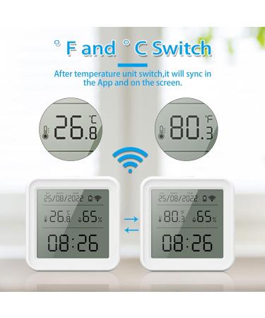 DIFCUL WIFI Thermometer Hygrometer - Mini LCD Digital Indoor Thermometer with Alexa & Google Support | Accurate Temperature & Humidity Monitor - Buy Online on GoSupps.com