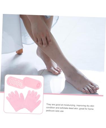 COOLHIYA 1 Set Moisturizing Gloves & Socks spa Gloves Men Essential Oils Hand lotions Men Lotion Hydrating Lotion Mittens for Men Pink Lotion Socks Polyester and Gel Dry Hands Man - Buy Online on GoSupps.com