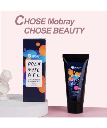 Mobray Poly Nail Gel Jelly Nude Apricot Pink 60 ML - Extension & Builder Gel for Natural Acrylic Nails - Nail Art for Beginners & Professionals - Buy Online on GoSupps.com