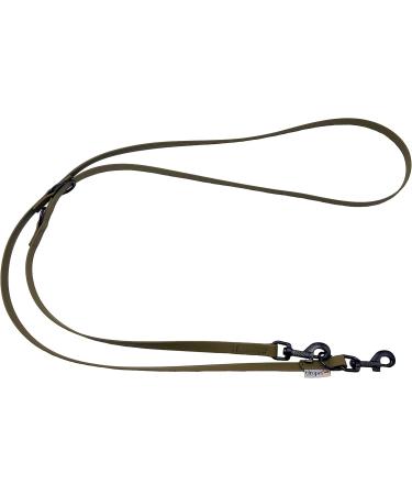 Biothane Dog Leash - Adjustable Black Hook for Small & Large Dogs | 2m 2.40m 2.80m 3.50m 5m | Olive Green 9mm - Buy Online on GoSupps.com