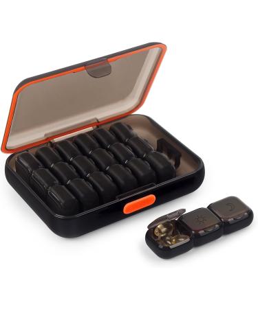 21-Grids Pill Organizer - Waterproof 7-Day Weekly Pill Box for Vitamins Fish Oil & Supplements | Push Button Daily Case - Buy Online on GoSupps.com