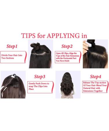 Clip-In Hair Extensions Natural Black Like Real Hair 4 Kit 11 Clips for Women Complete Hair Extensions Long Curls Synthetic Hair Extension Braid 50 cm 2# VD115BK - Buy Online on GoSupps.com