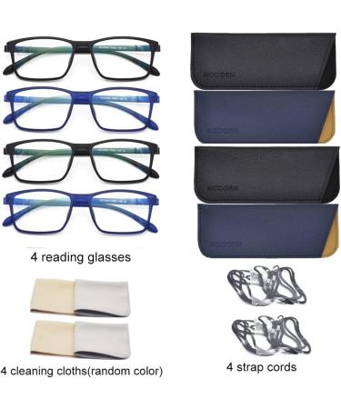Flexible Reading Glasses | Lightweight Blue Light Blocking | Oversized Wide Fit for Men & Women | Large Face & Big Head 2.5x | International Shipping - Buy Online on GoSupps.com