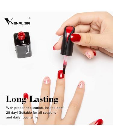 VENALISA Red UV Gel Nail Polish - Long Lasting Soak Off 15ml | Perfect for UV Nail Lamp - Buy Online on GoSupps.com