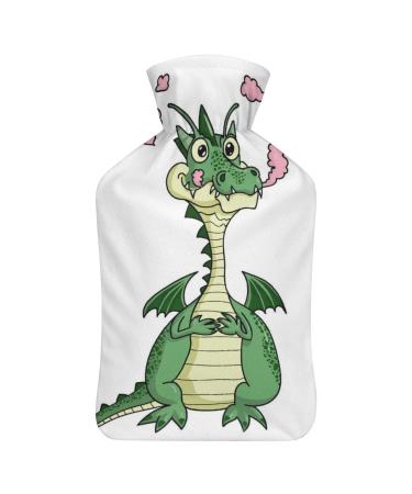 Dragon Hot Water Bottle With Cover Plush Bed Bottle Hand Warmer For Adults And Children 26.5X15.3cm
