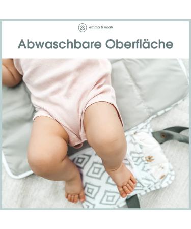 Emma & Noah Wrap Pad - Portable 82x52 cm Diaper Bag Organizer with Washable Flower Berry Design - Ideal for Stroller & On-the-Go Diapering - Buy Online on GoSupps.com