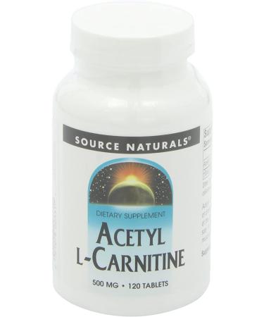 Source Naturals Acetyl L-Carnitine 500 mg - 120 Tablets for Energy & Focus - Buy Online on GoSupps.com