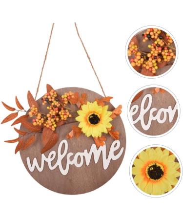 Zerodeko 4pcs Sunflower Welcome Sign Indoor Wooden Pendant Outdoor Porch Decor Home Decoration Sunflower Wreaths Welcome Sign Harvest Festival Wooden Pendant Fall Plastic Welcome Card Berry - Buy Online on GoSupps.com