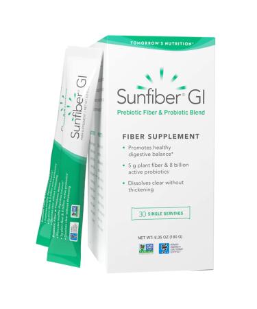 Tomorrow's Nutrition Sunfiber GI - Prebiotic Fiber & Probiotic Blend  30 Servings