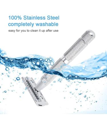 Daoco Stainless Steel Safety Razor - Premium Double Edge Manual Shaving Tool for Men | Traditional Beard Grooming - Buy Online on GoSupps.com