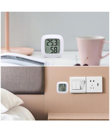 4-Piece Mini LCD Thermometer & Hygrometer Set - Yomisee Digital Thermometer for Baby Room Living Room & Office | Accurate Air Humidity & Temperature Monitoring - Buy Online on GoSupps.com