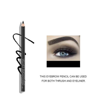 KYDA 12 Pcs Waterproof Eyebrow Pencil Set - Long Lasting, Natural Matte Black Eyebrow Pen with Sharpener - Buy Online on GoSupps.com